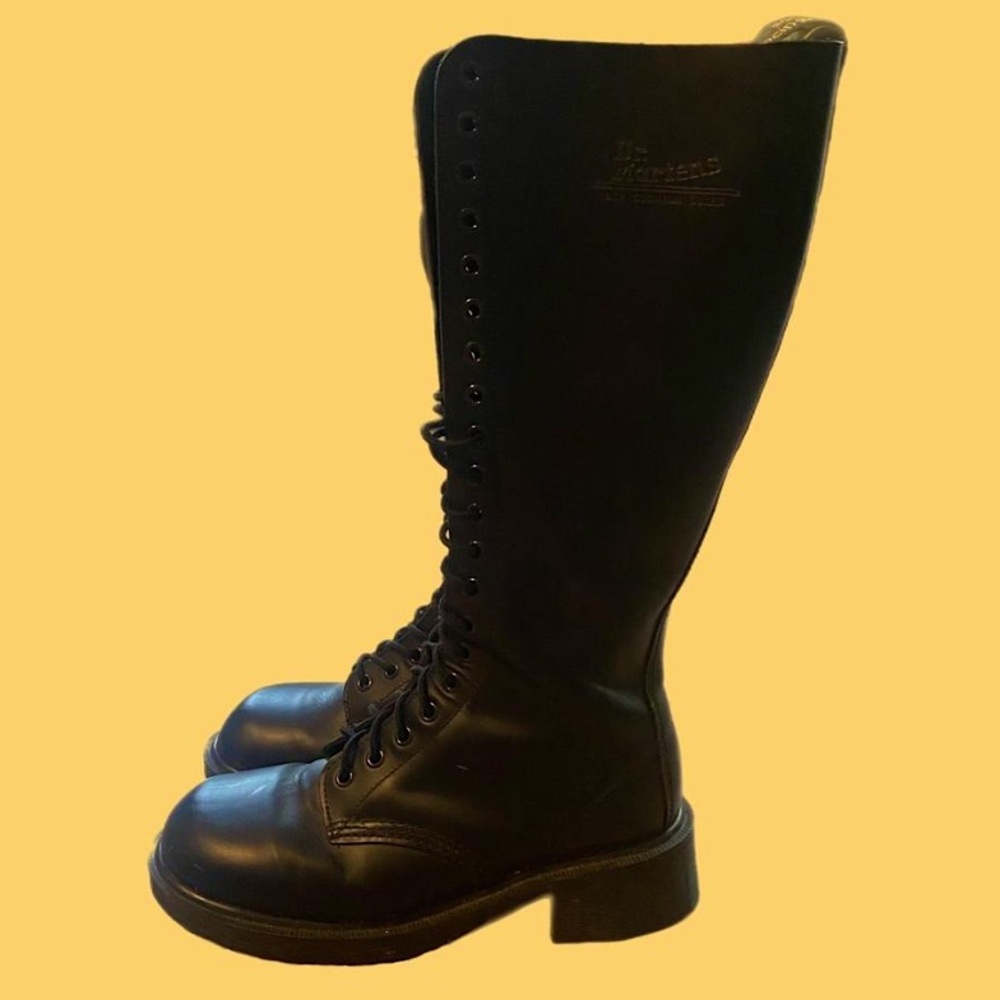 selling amazing tall heeled platform doc martens! in pristine condition!
